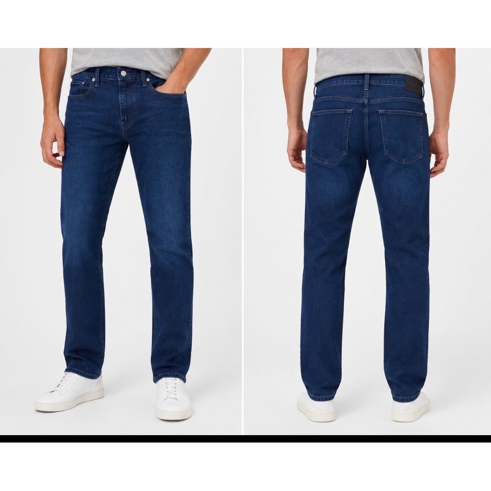 Bonobos Straight Leg Jeans Men's 33x30 Dark Wash Stretch Denim Classic Fit Blue